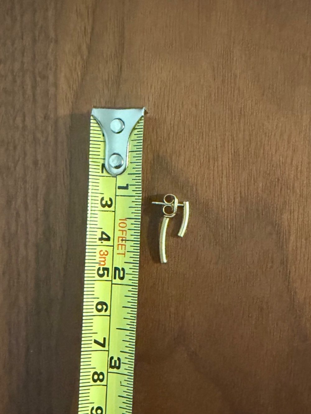 Boho Minimalist Bar Earrings - Gold Plate - Picture 4 of 4